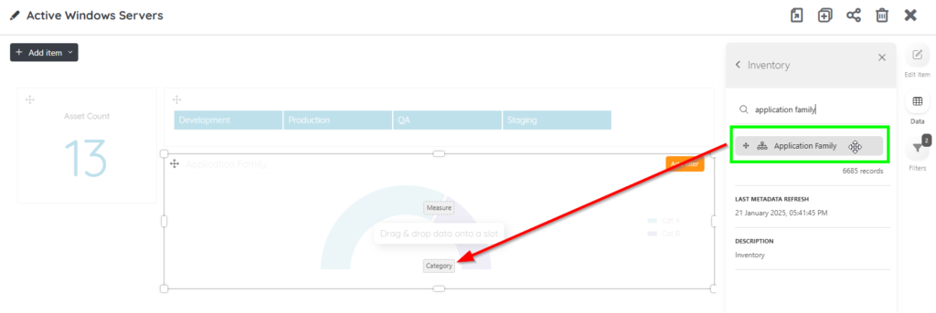 LS Sites BI Dashboard Add Category