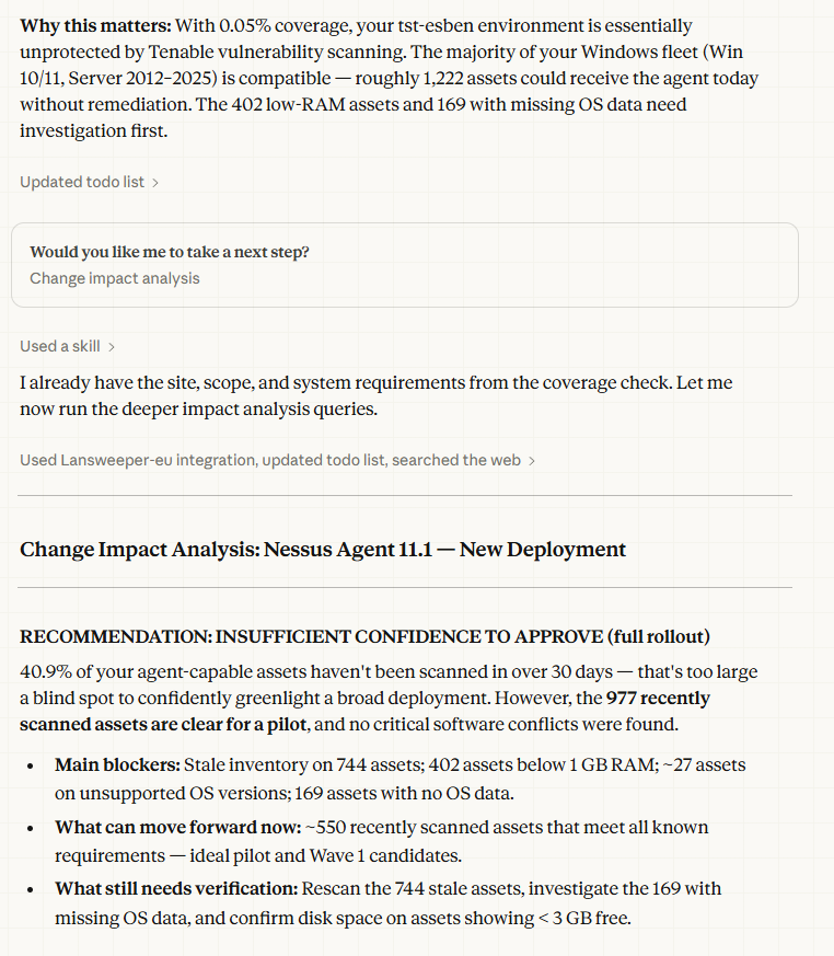 Coverage to change impact