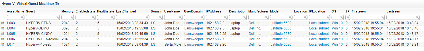 Discover Hyper-V Virtual Guest Machines - Lansweeper