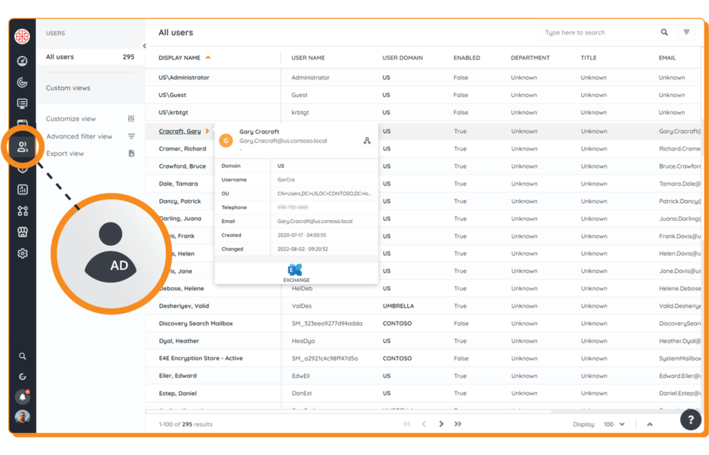 User Inventory Lansweeper Sites Platform Screenshot