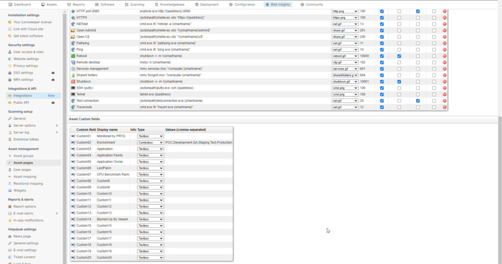 ls onprem customfields