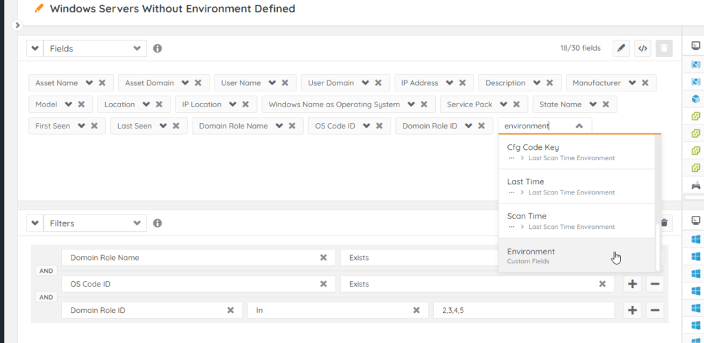 ls sites report customfields