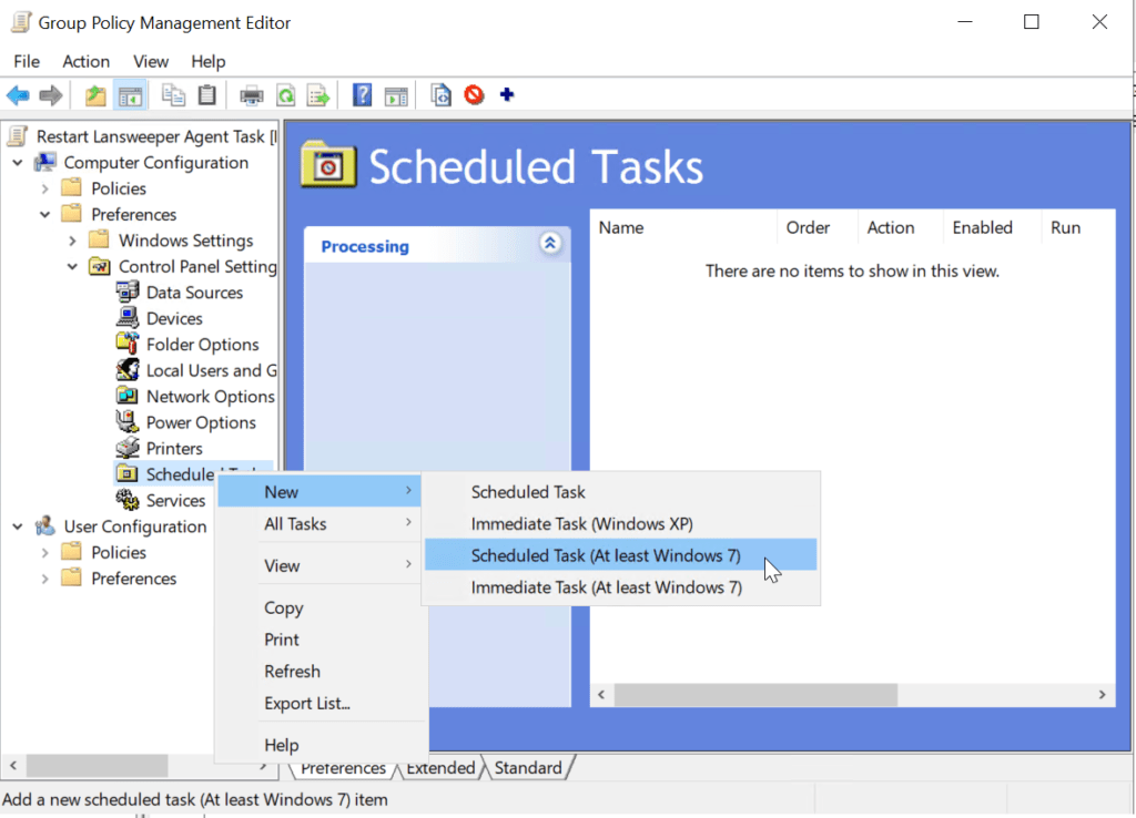 lsagent create scheduled task1